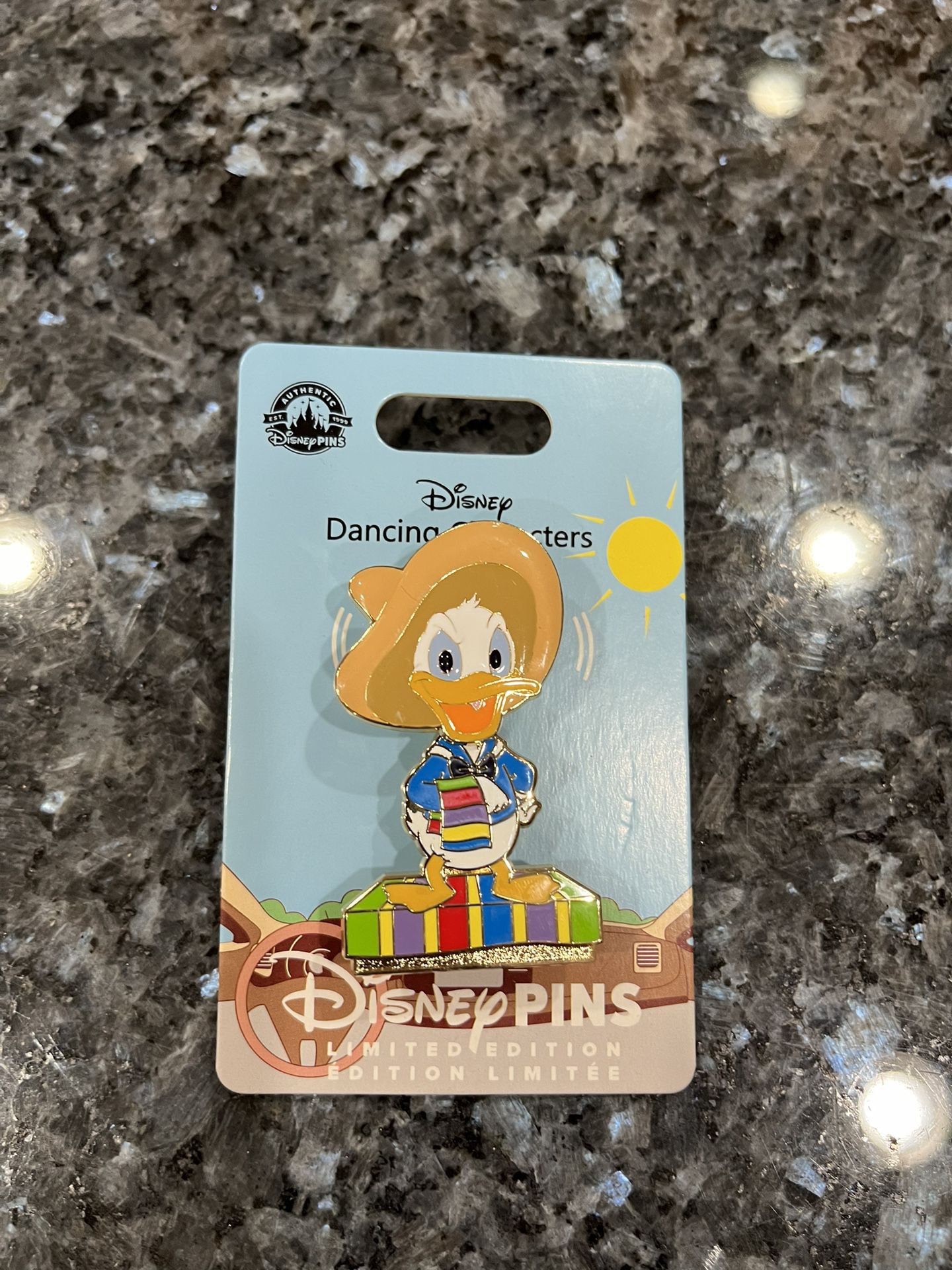 Disney Dancing Characters Donald Duck Pin.  Brand New On Original Card 