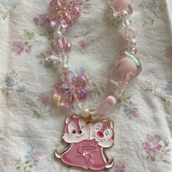 DISNEY MINISO CHIP DALE CHERRY BLOSSOM KAWAII BAG CHARM CELL PHONE STRAP