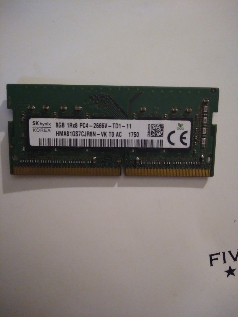 DDR Ram For Laptop. 8GB Each X2