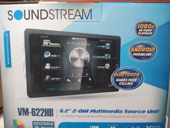 Soundstream double DIN car stereo with pro 2 brand new in the box with video playback