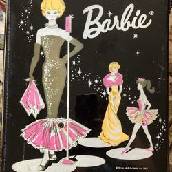 Vintage Mattel Barbie Ponytail Doll Trunk Case Solo In The Spotlight Case Black 1962