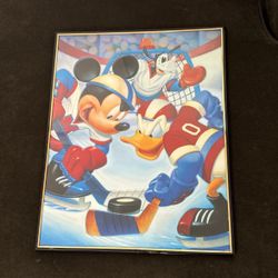 Vintage Hockey Mickey Mouse Disney Frame Photo 