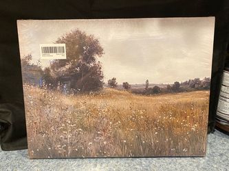 Wildflower Meadow approx 11x15 Landscape Canvas Wall Art