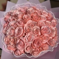 Valentine’s Day Pink Rose Bouquet / Ramo De Rosas Rosadas Para San Valentin 