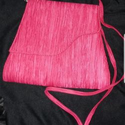 Spacious Women's Pretty Pink Adjustable Strap Purse/Handbag Formal 