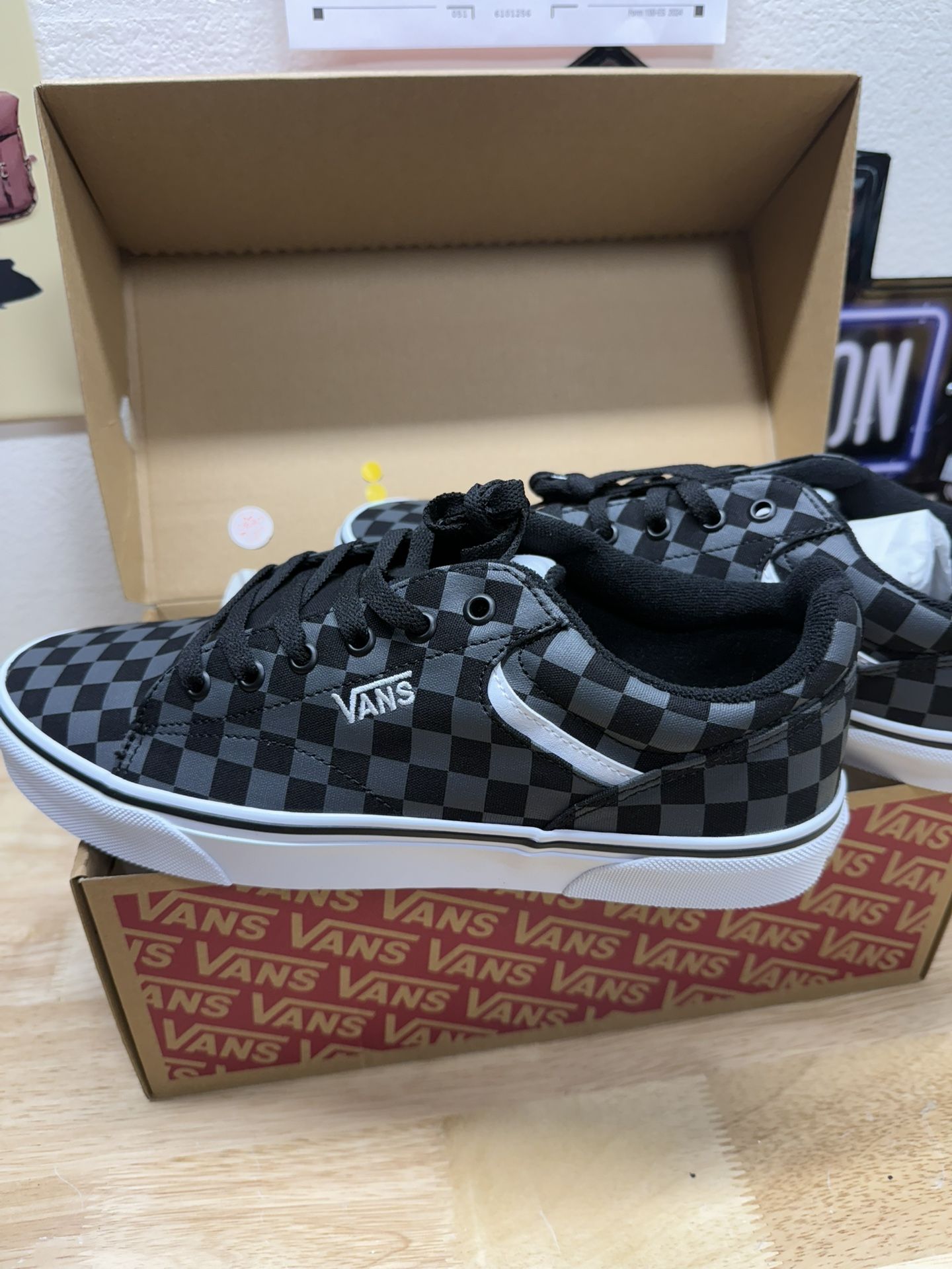 Checkered Vans 