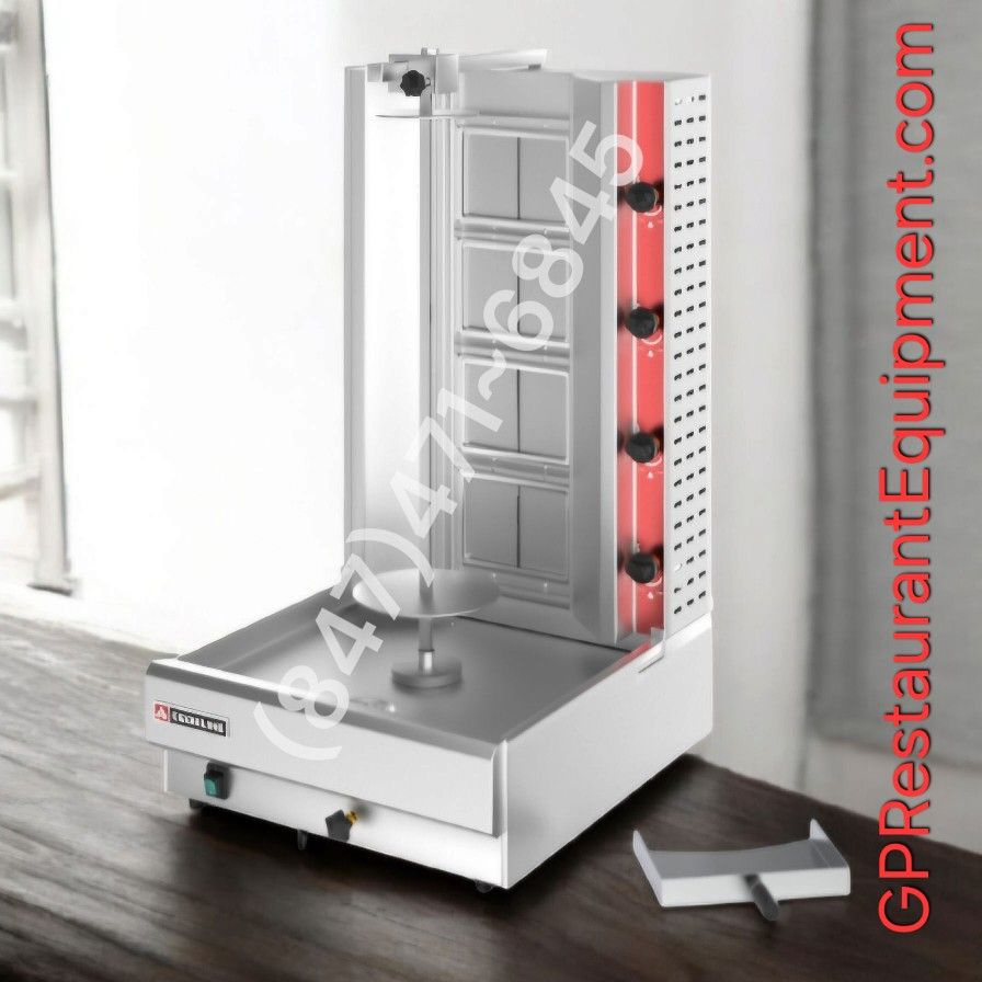 NEW Commercial Restaurant Vertical Broiler for Gyro Shawarma Al Pastor Doner Gas 120lbs
