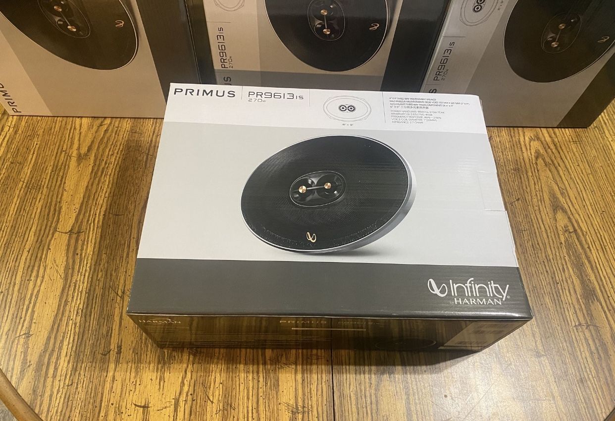 New Pair Infinity Primus 6x9 Inch 3-Way Multi-Element Speakers Sold in pairs $70