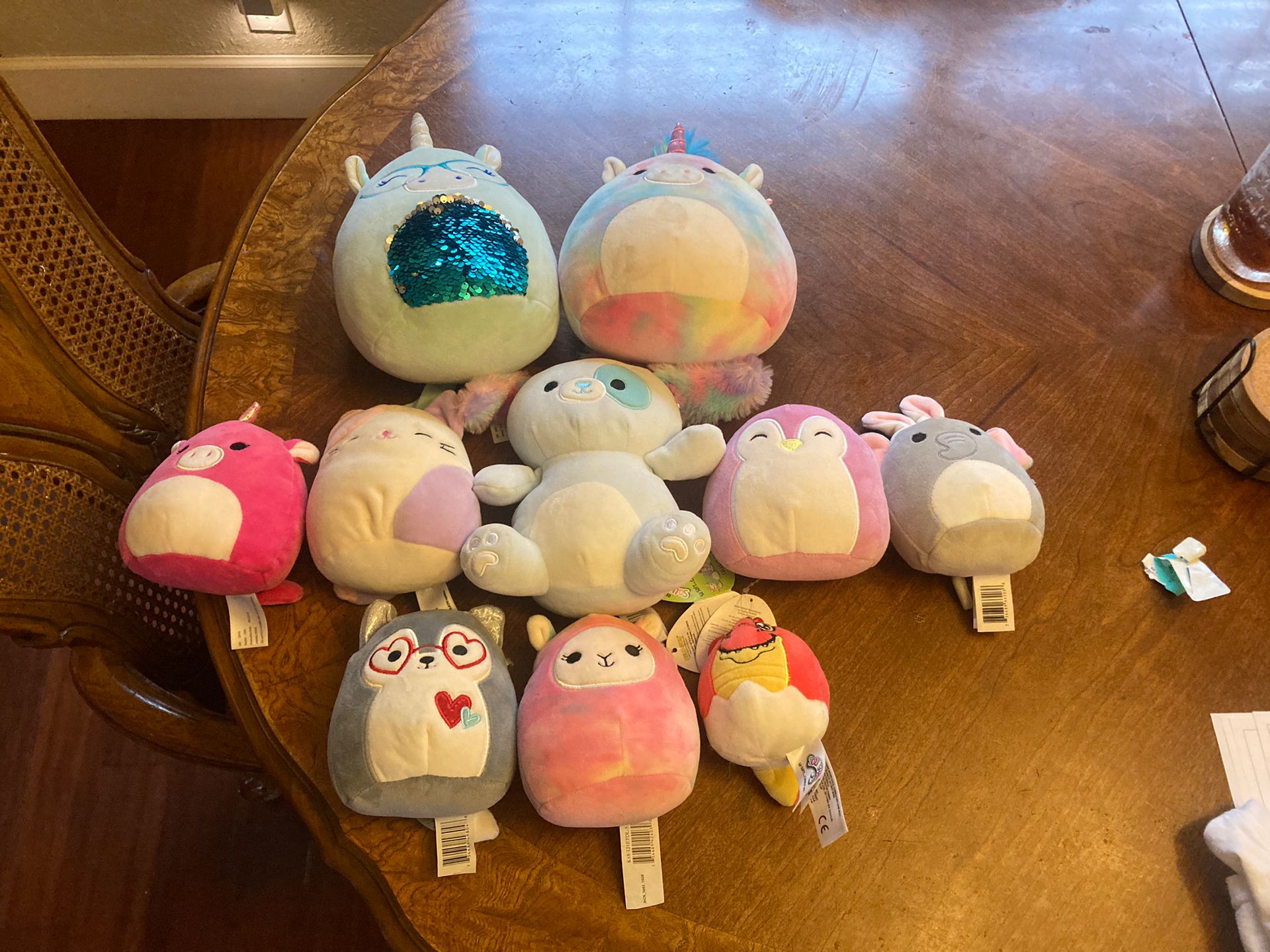 Lot of 10 Squishmallows variety