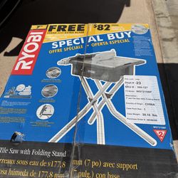 Ryobi 7 inch Tile saw with stand