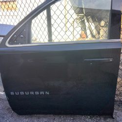 2012 Black Suburban Front Left Drivers Side Door 
