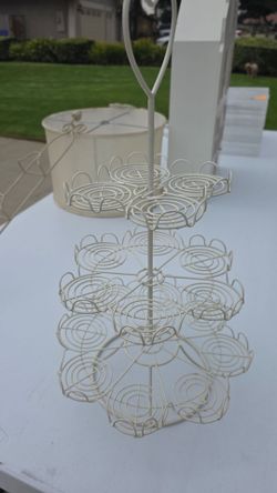 Cupcake Stand and Plate or cups wall Decor