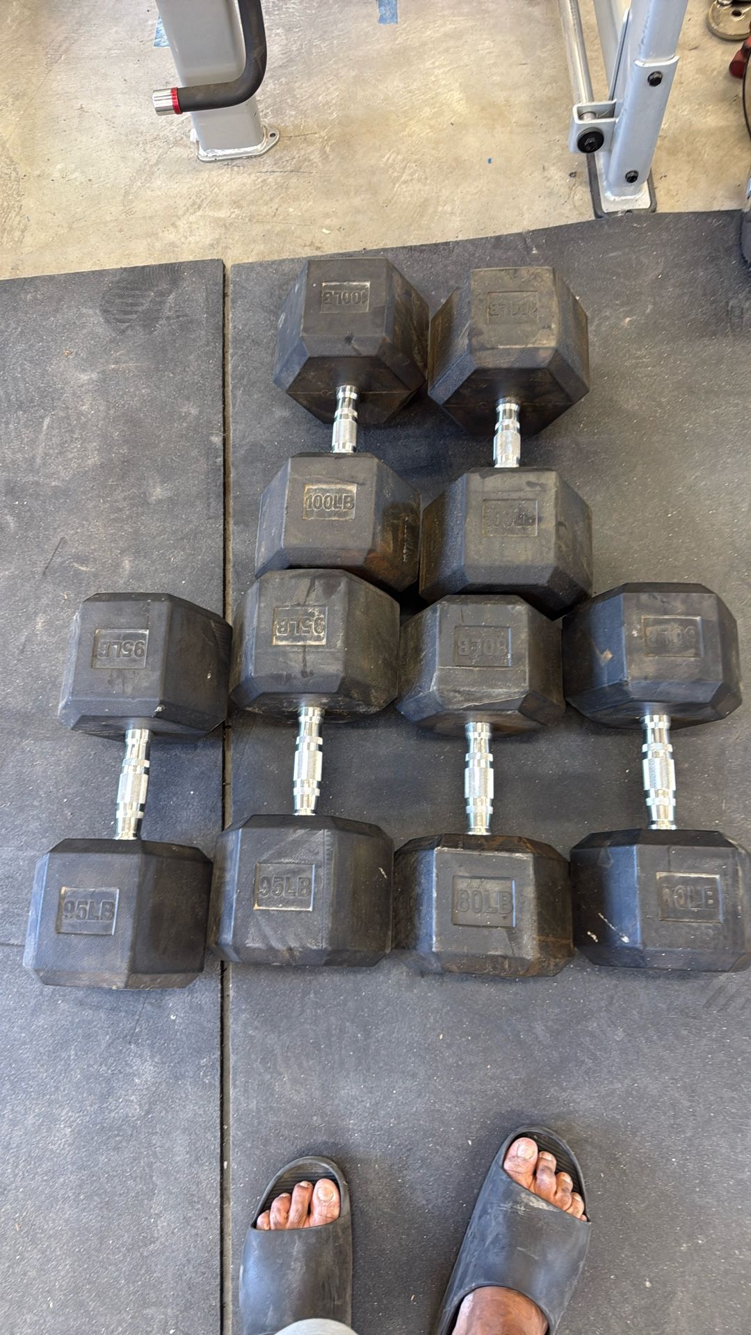 Hex Dumbbells 80,95 And 100 Lbs Sets
