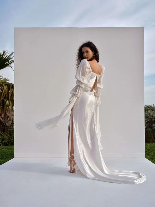 For Love and Lemons Willow Bridal Gown Silk Wedding Dress