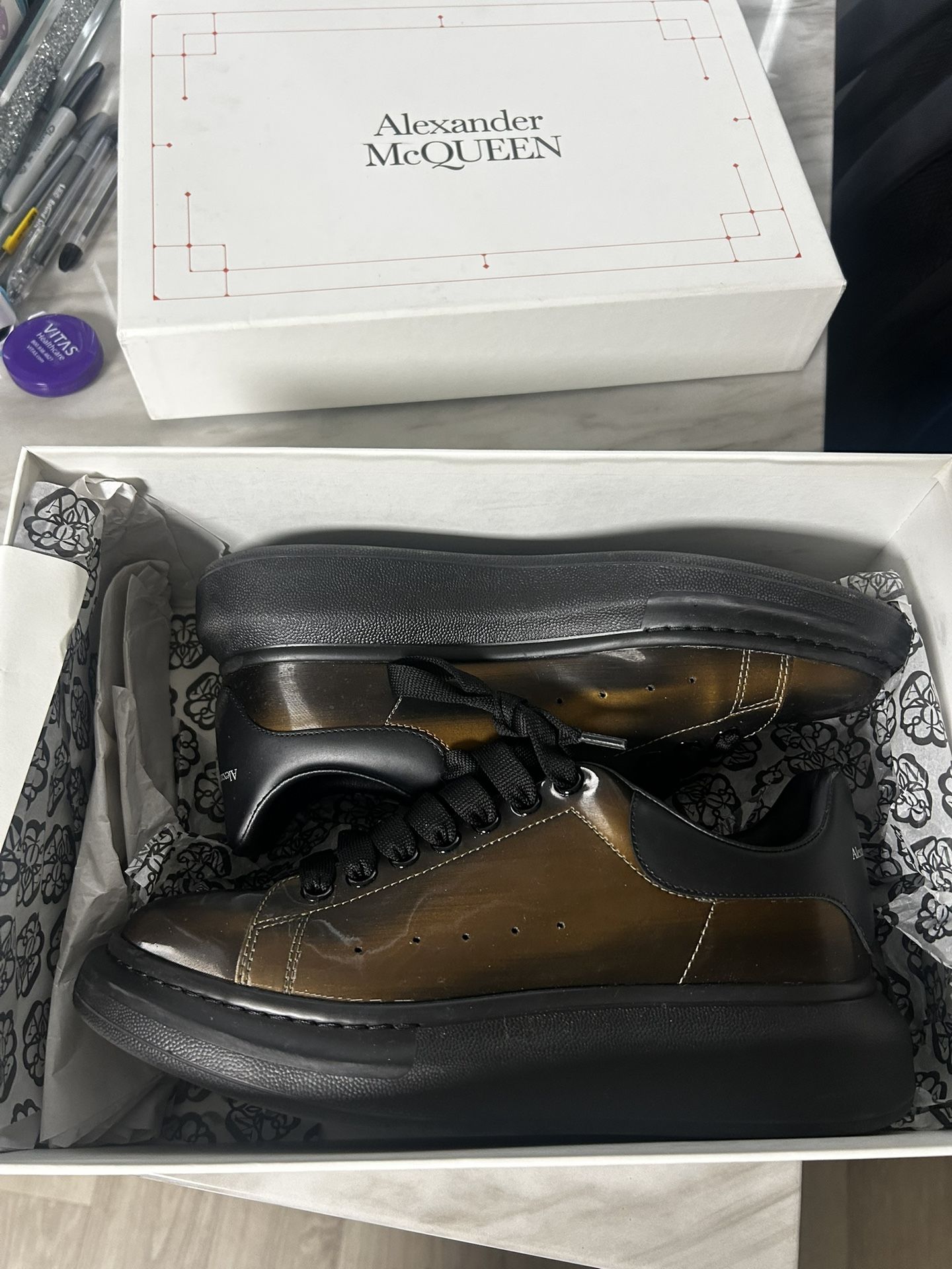 Alexander Mcqueen Fools Gold/Black