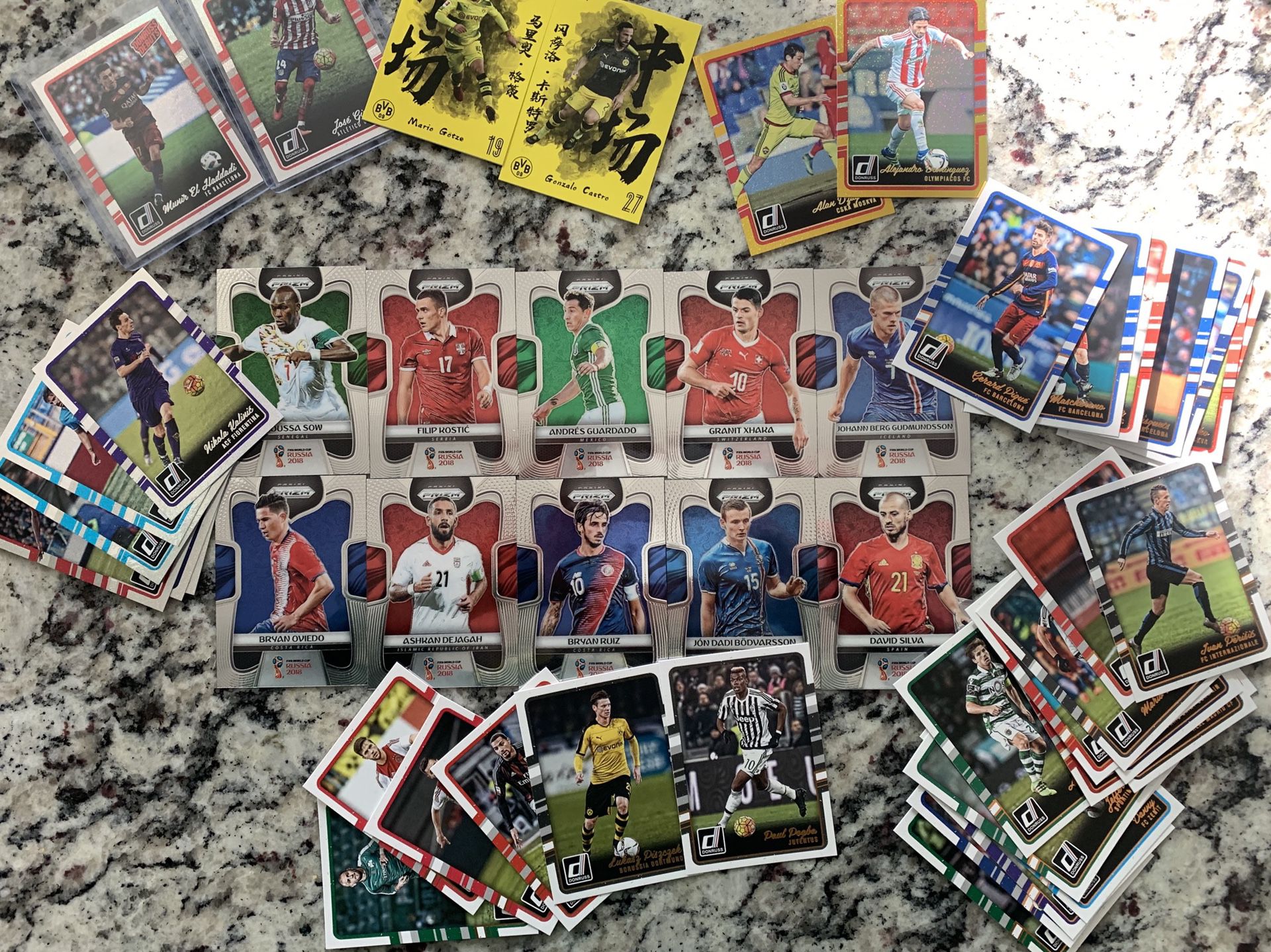 2018 Prizm W/C, Donruss Gold and Holo Rookies, Daka and More Soccer Card Lot