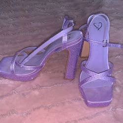   Purple Sparkling Windsor Heels (Size 7 1/2)