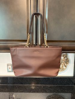 ALDO Nalayna Bucket Bag Rich Brown Shade Side Gold Chain Dual Shoulder Straps