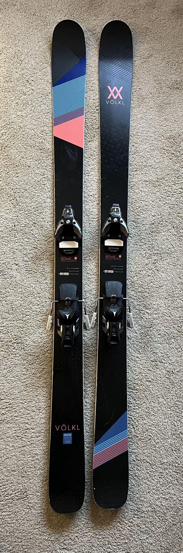 Volkl Aura Skis w/ Atomic STH 13 Bindings, 170cm, Good Condition