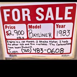 Project Bayliner Boat For Sale.