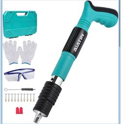 Nail Wall Fastening Tool for Cement Wall, Manual Steel Nails Gun Tool, Concrete Nail Gun, Mini Portable Nail Shooting Machine with 10 Nails, Household