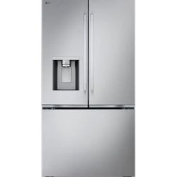 LG - Counter-Depth MAX 23.7 Cu. Ft. French Door Smart Refrigerator with Zero Clearance