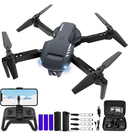 RADCLO Mini Drone with Camera - 1080P HD FPV Foldable Drone with Carrying Case. 