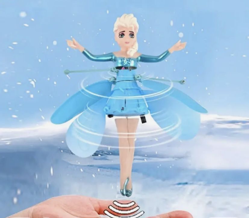Little Princess Rotating Luminous Helicopter Doll Dancing Plane Gesture Induction Flying Toy Christmas Gift Holiday Gift