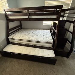 3 In 1 Bunk Bed With Mattress Included