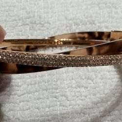 Michael Kors Gold-Tone Pavé Hinge Bangle Bracelet