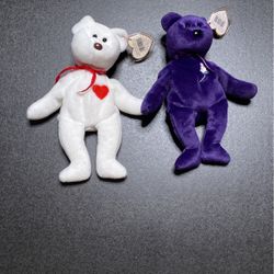 Beanie Baby Original Series Valentino And Princess Bear , 200.00For Both 