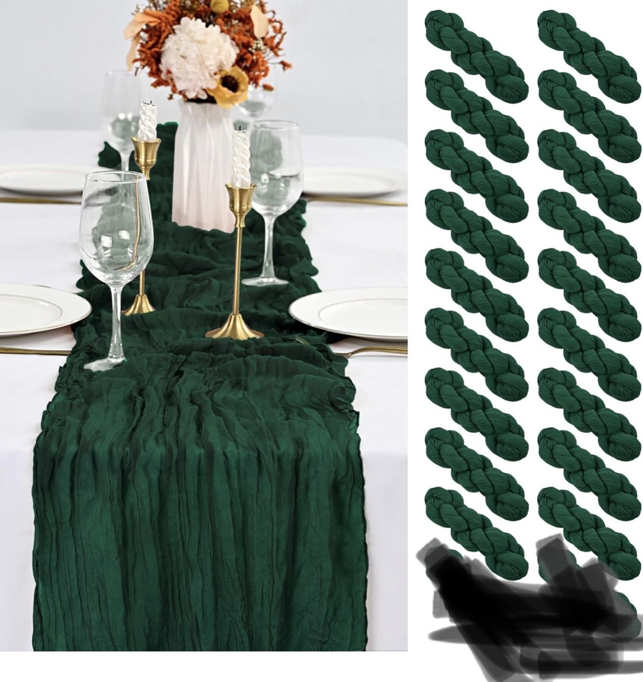 Table Runners, Bohemian Cheese Chiffon Table Runner