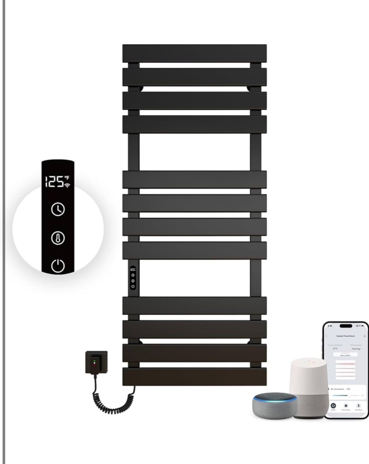 Brand New In The Box- OihPaw Electric Towel Warmer,51 * 22 inches WiFi Towel Warmer Rack for Bathroom,492W Wall Mounted Electric Towel Rack with Timer