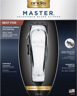Andis Master Hair Clipper Adjustable Blade, Silve
