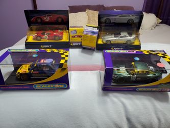 Scalextric And Slot It Racetrack Cars.
