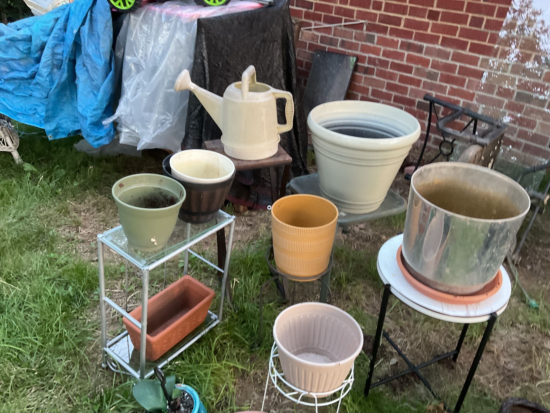 Many Items For Garden And Patio, Tables For Plants Different Styles, Shapes, Sizes Plant Pots And More (NO SHIPPING)