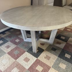 Large Farmhouse Round Dining Table 
