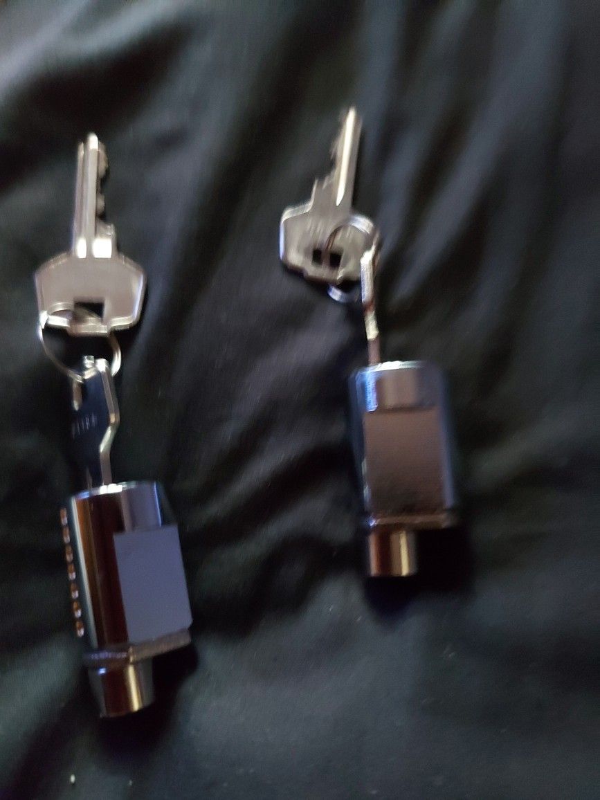 2 NEW 22 MM Storage Steel Barrel Cylinder Locks W/2Keys Each