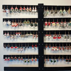 Christmas Earrings - Enamel - Choice Of Ear Wires - Gift Bag Included  $5 & $6 Each 