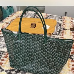 goyard green tote