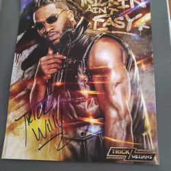 WWE NXT TNA Trick Williams Official Autographed Poster