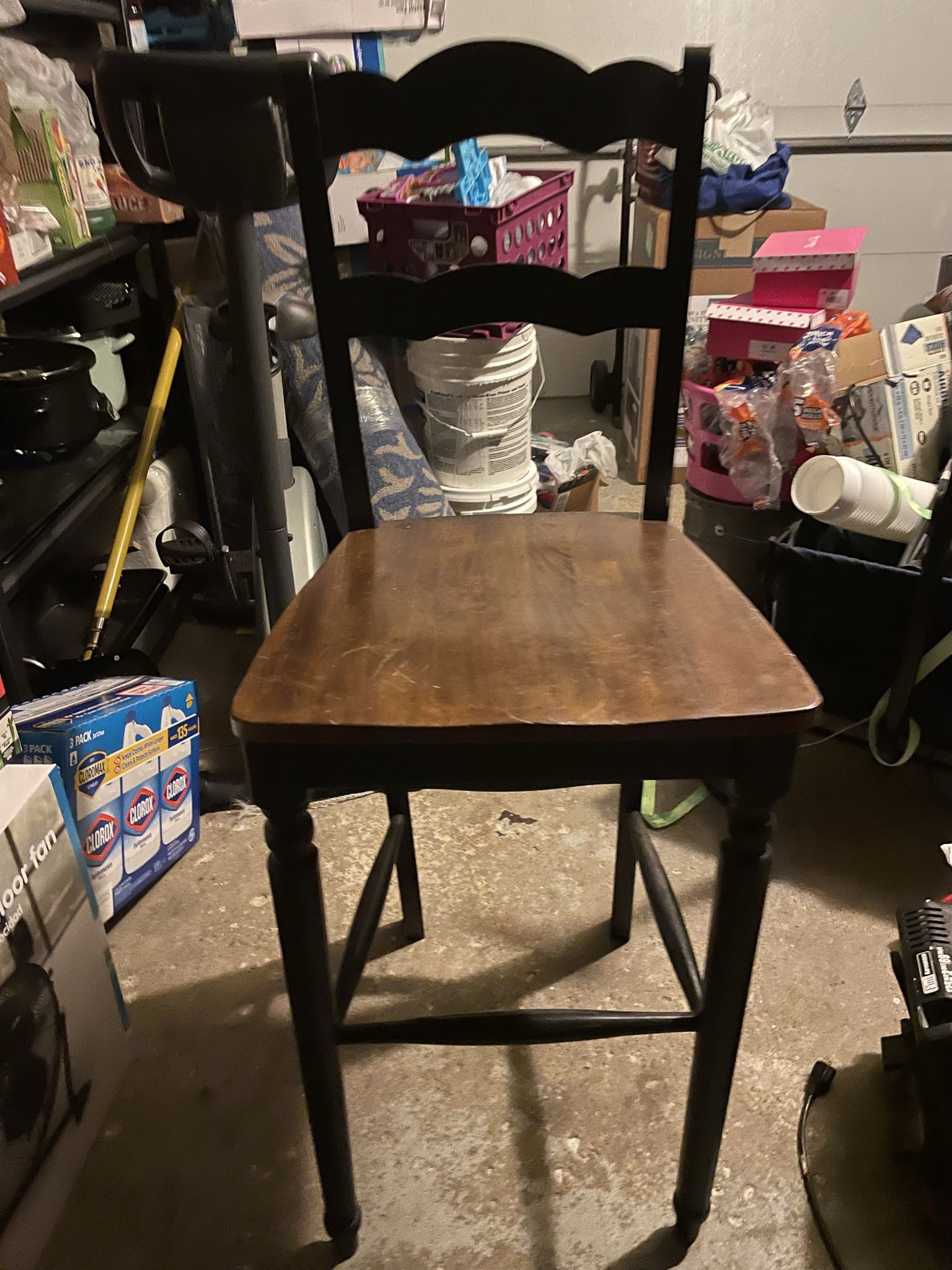 2 Bar wooden stool chairs
