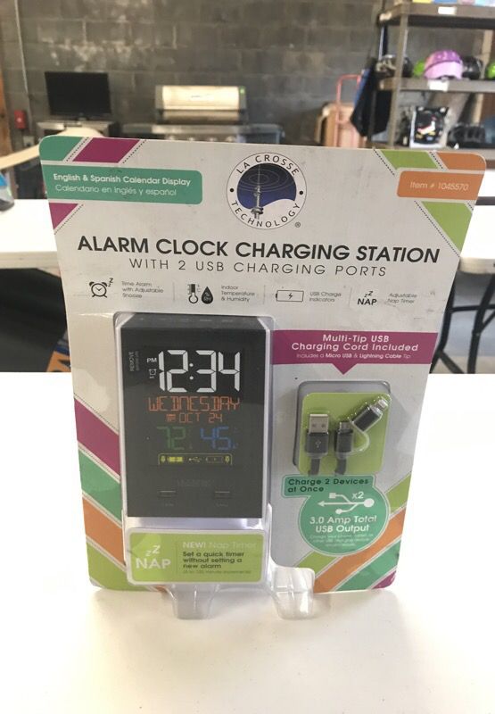 Alarm Clock with Cell phone Charging Station