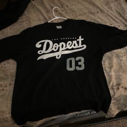 Men’s black and white Dopest Streetwise shirt XL