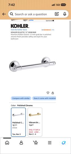Kohler Assist Bar