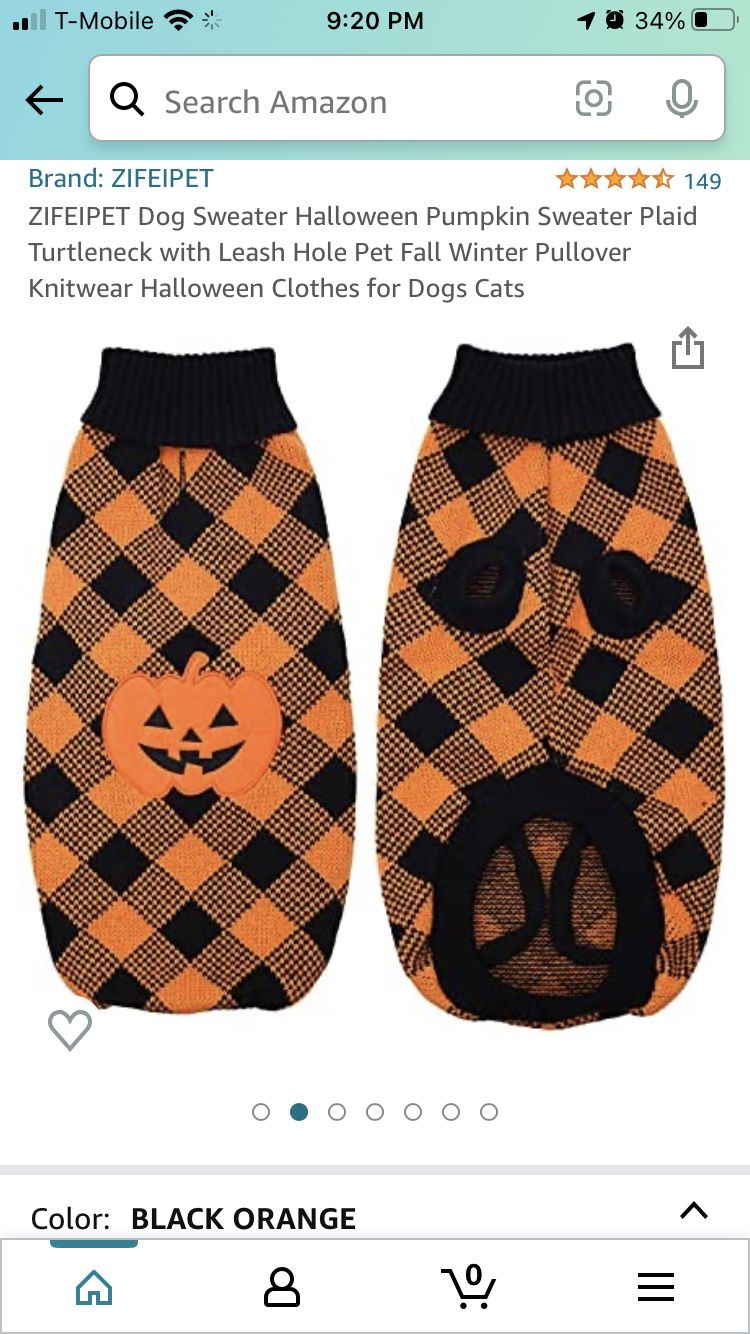 Dog Pumpkin Sweater 