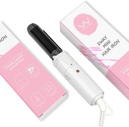 Hair Straightener and Curler 1 Inch Curling iron Flat Iron Mini Travel 2 in 1 Iron Dual Voltage Hair Styling Tools Fast PTC Heater