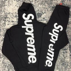 Supreme Satin Appliqué Hoodie Set