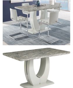 Dining table marble set with 4 chairs