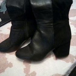 Black Tall Boots Very Nice..In Very Good Condition Size 9.. OBO 